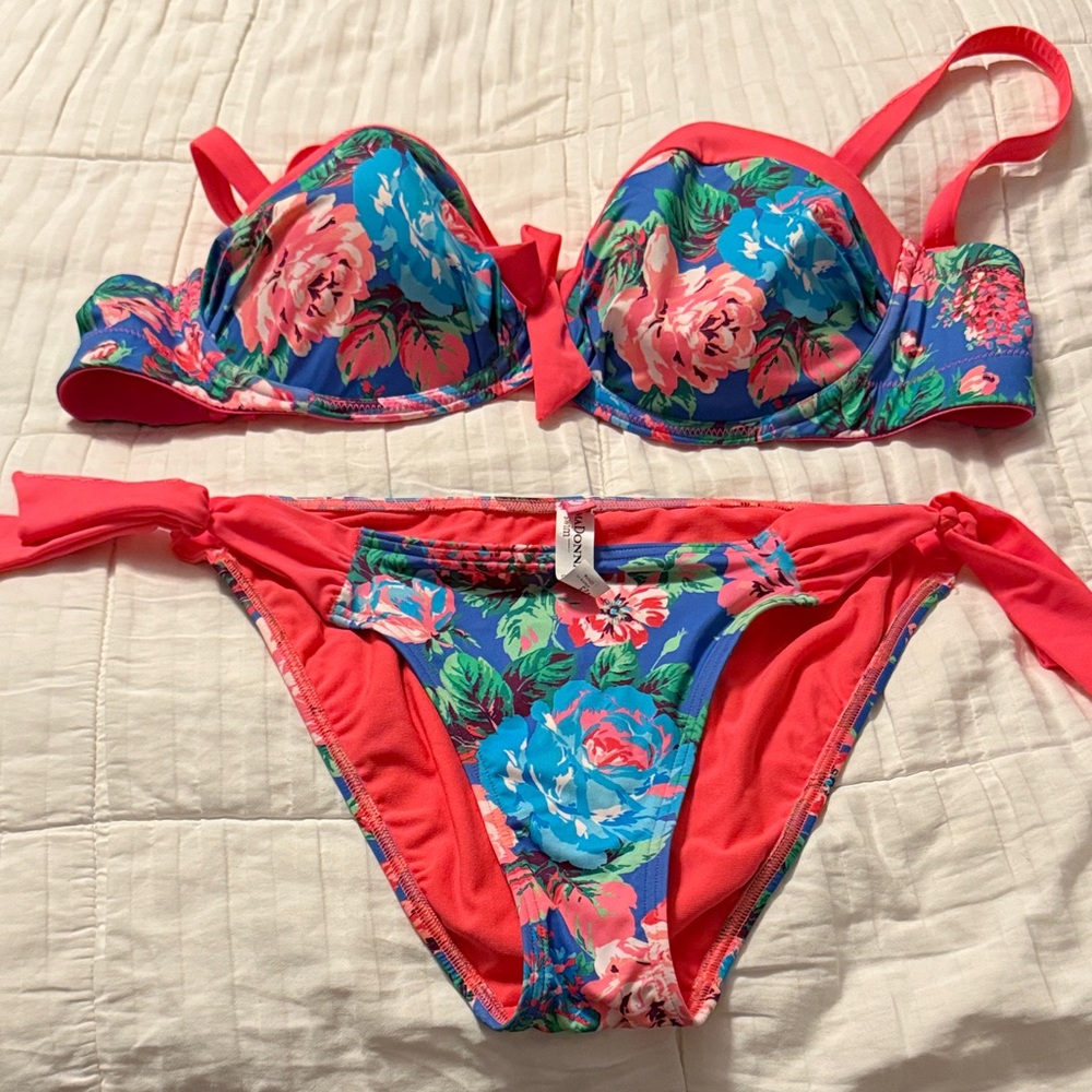 Prima Donna Floral Bikini - Pink and Blue